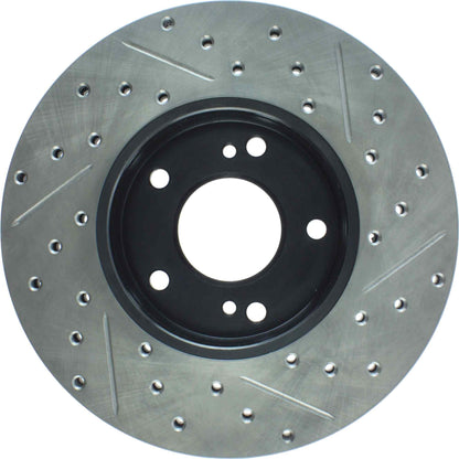 StopTech Sport Drilled/Slotted Brake Rotor; Front Right