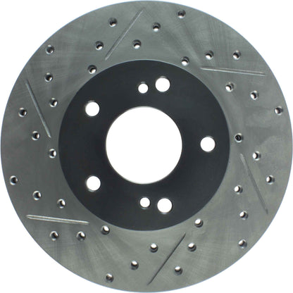 StopTech Sport Drilled/Slotted Brake Rotor; Front Right