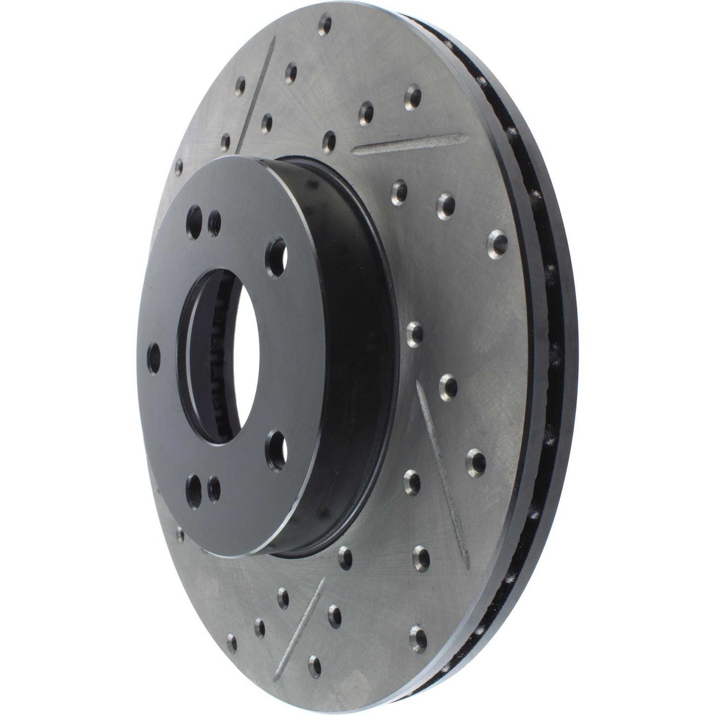 StopTech Sport Drilled/Slotted Brake Rotor; Front Right