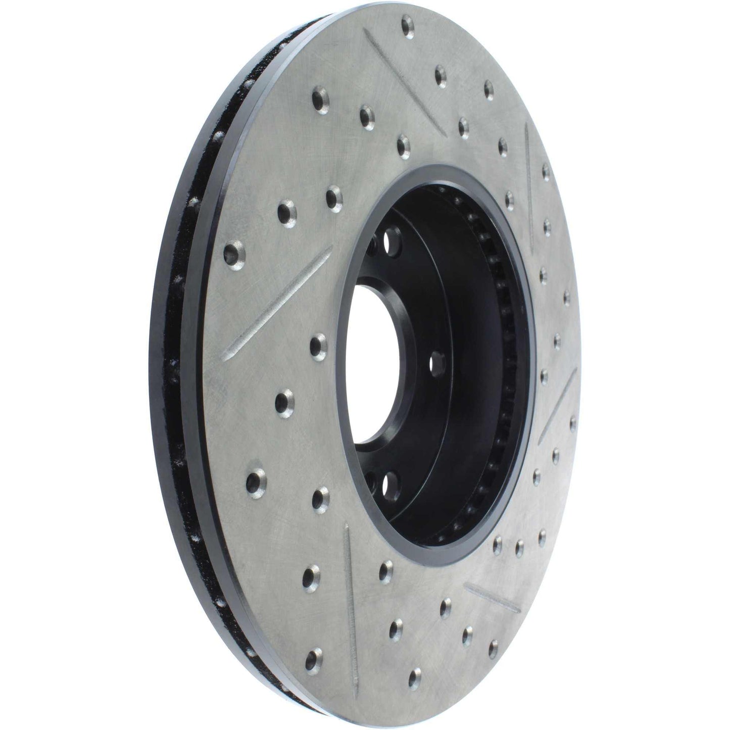 StopTech Sport Drilled/Slotted Brake Rotor; Front Right
