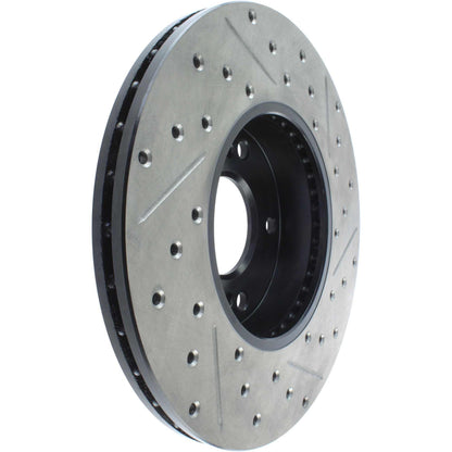 StopTech Sport Drilled/Slotted Brake Rotor; Front Right