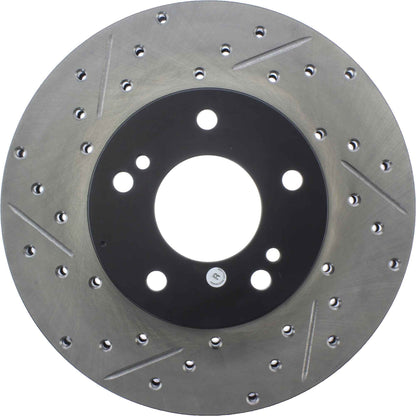 StopTech Power Slot 6/89-96 Nissan 300ZX Slotted & Drilled Right Front Rotor 127.42050R