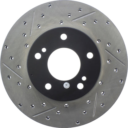 StopTech Power Slot 6/89-96 Nissan 300ZX Slotted & Drilled Right Front Rotor 127.42050R