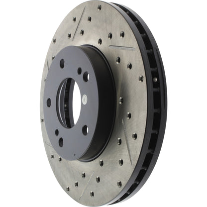 StopTech Power Slot 6/89-96 Nissan 300ZX Slotted & Drilled Right Front Rotor 127.42050R