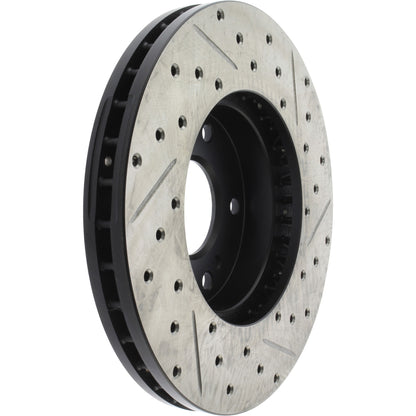 StopTech Power Slot 6/89-96 Nissan 300ZX Slotted & Drilled Right Front Rotor 127.42050R