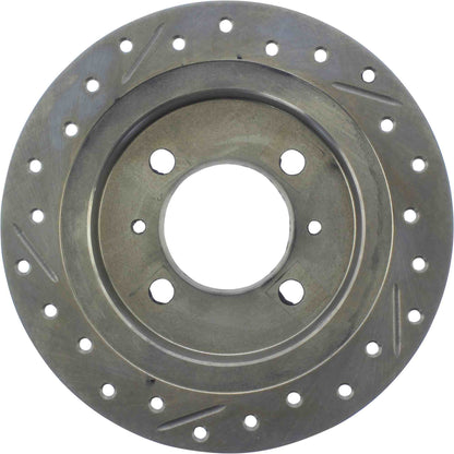 StopTech 95-99 Nissan 200SX / 91-99 Sentra (Exc Wagon) Slotted & Drilled Left Rear Rotor 127.42054L