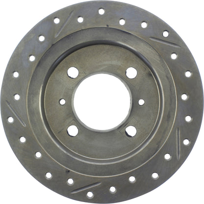 StopTech 95-99 Nissan 200SX / 91-99 Sentra (Exc Wagon) Slotted & Drilled Left Rear Rotor 127.42054L