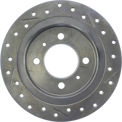 StopTech 95-99 Nissan 200SX / 91-99 Sentra (Exc Wagon) Slotted & Drilled Right Rear Rotor 127.42054R
