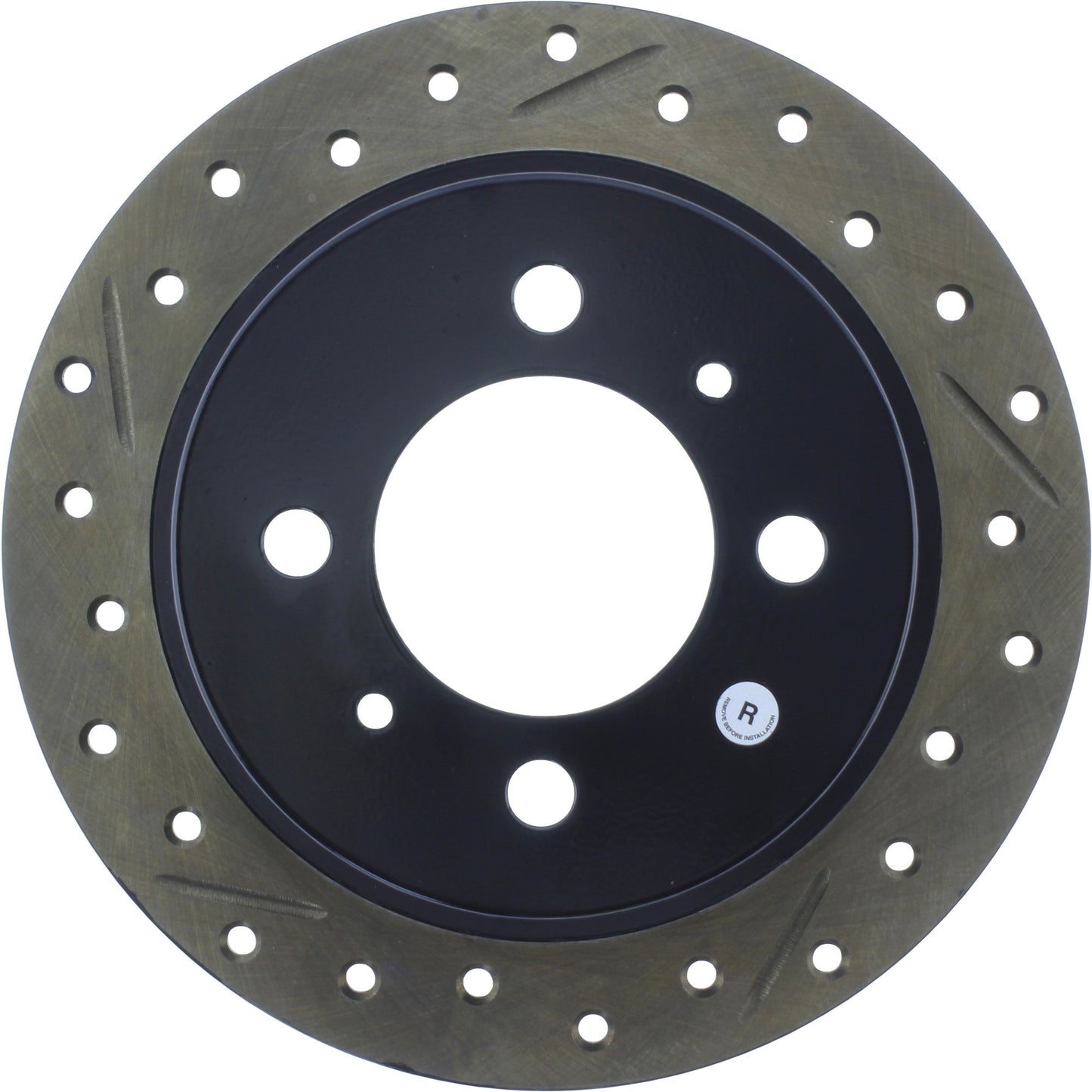 StopTech 95-99 Nissan 200SX / 91-99 Sentra (Exc Wagon) Slotted & Drilled Right Rear Rotor 127.42054R