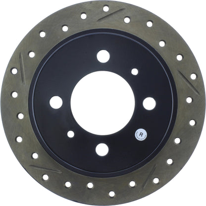 StopTech 95-99 Nissan 200SX / 91-99 Sentra (Exc Wagon) Slotted & Drilled Right Rear Rotor 127.42054R