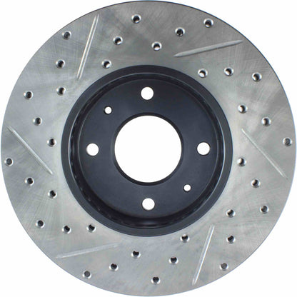 StopTech Sport Drilled/Slotted Brake Rotor; Front Left