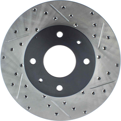 StopTech Sport Drilled/Slotted Brake Rotor; Front Left