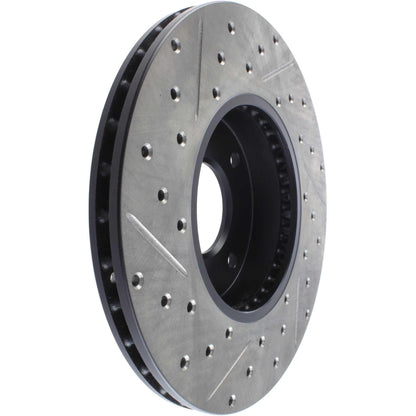 StopTech Sport Drilled/Slotted Brake Rotor; Front Left