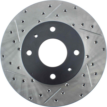 StopTech Sport Drilled/Slotted Brake Rotor; Front Right