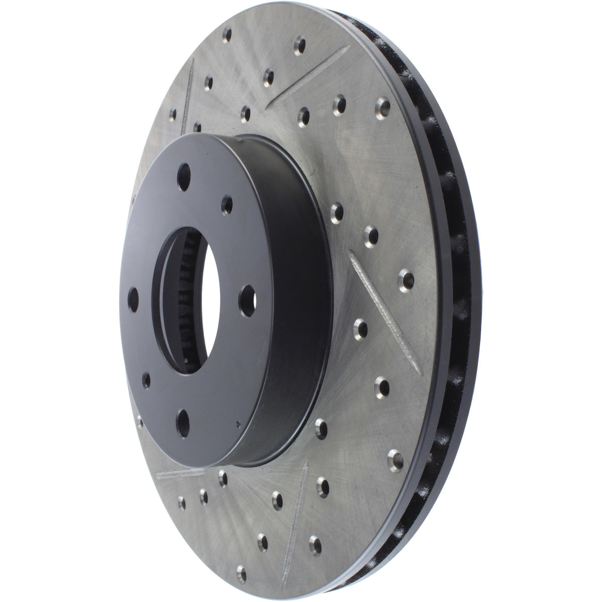StopTech Sport Drilled/Slotted Brake Rotor; Front Right