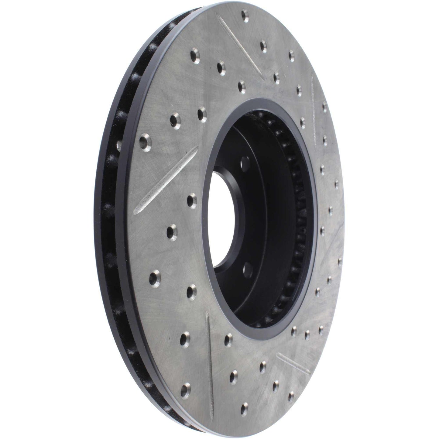 StopTech Sport Drilled/Slotted Brake Rotor; Front Right
