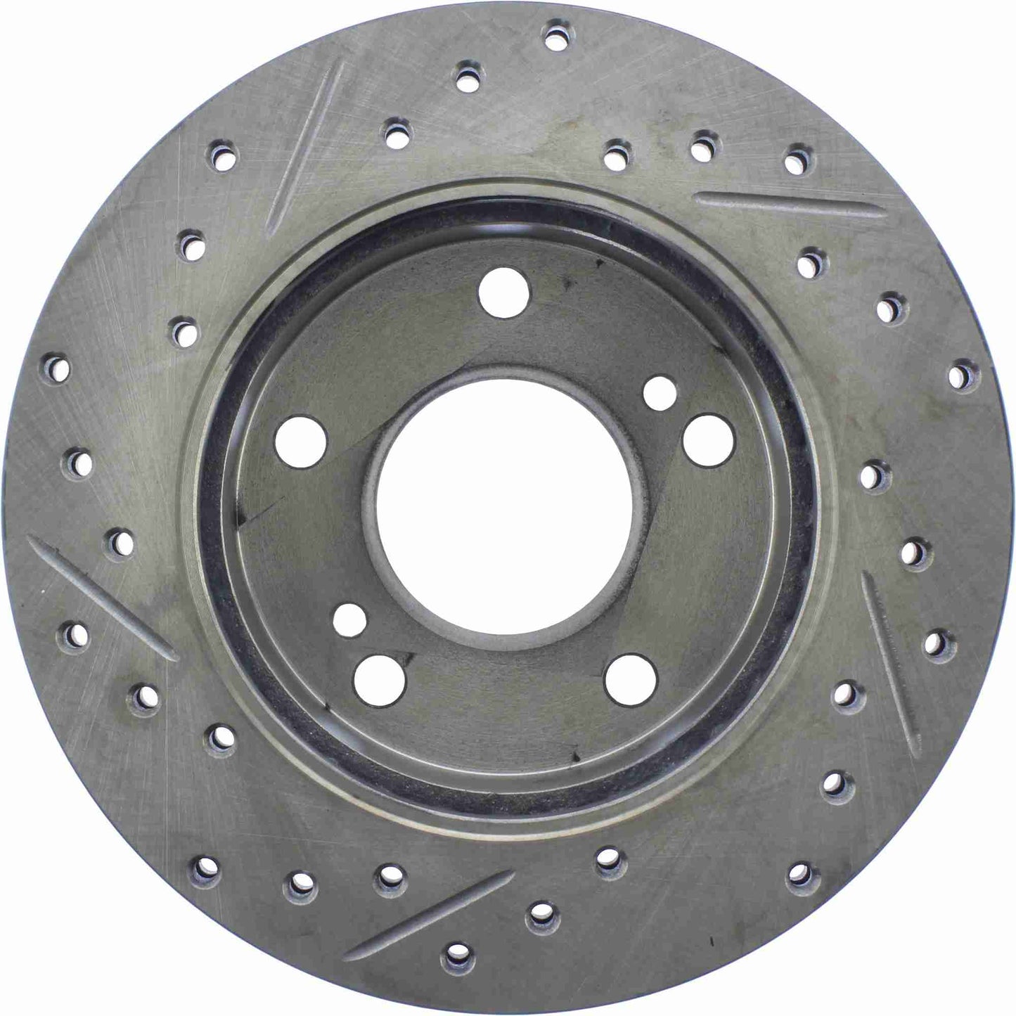 StopTech 94-96 Nissan 240SX SportStop Slotted & Drilled Front Left Rotor 127.42057L