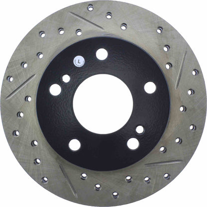 StopTech 94-96 Nissan 240SX SportStop Slotted & Drilled Front Left Rotor 127.42057L