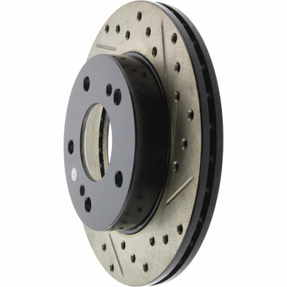 StopTech 94-96 Nissan 240SX SportStop Slotted & Drilled Front Left Rotor 127.42057L