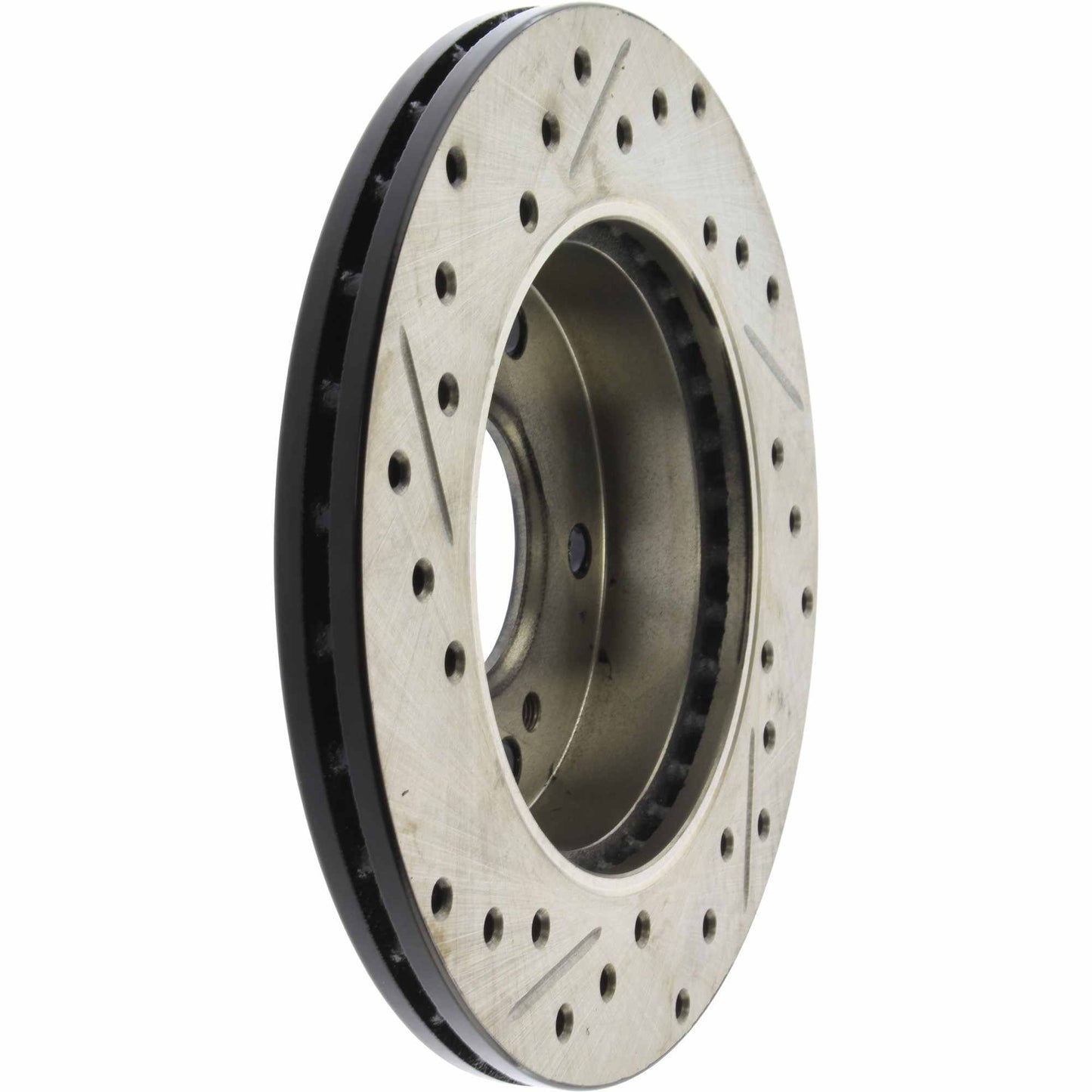 StopTech 94-96 Nissan 240SX SportStop Slotted & Drilled Front Left Rotor 127.42057L