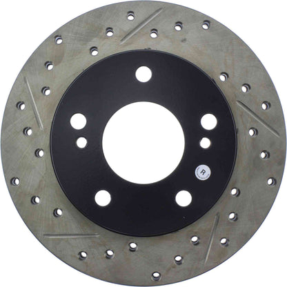 StopTech 94-96 Nissan 240SX SportStop Slotted & Drilled Front Right Rotor 127.42057R