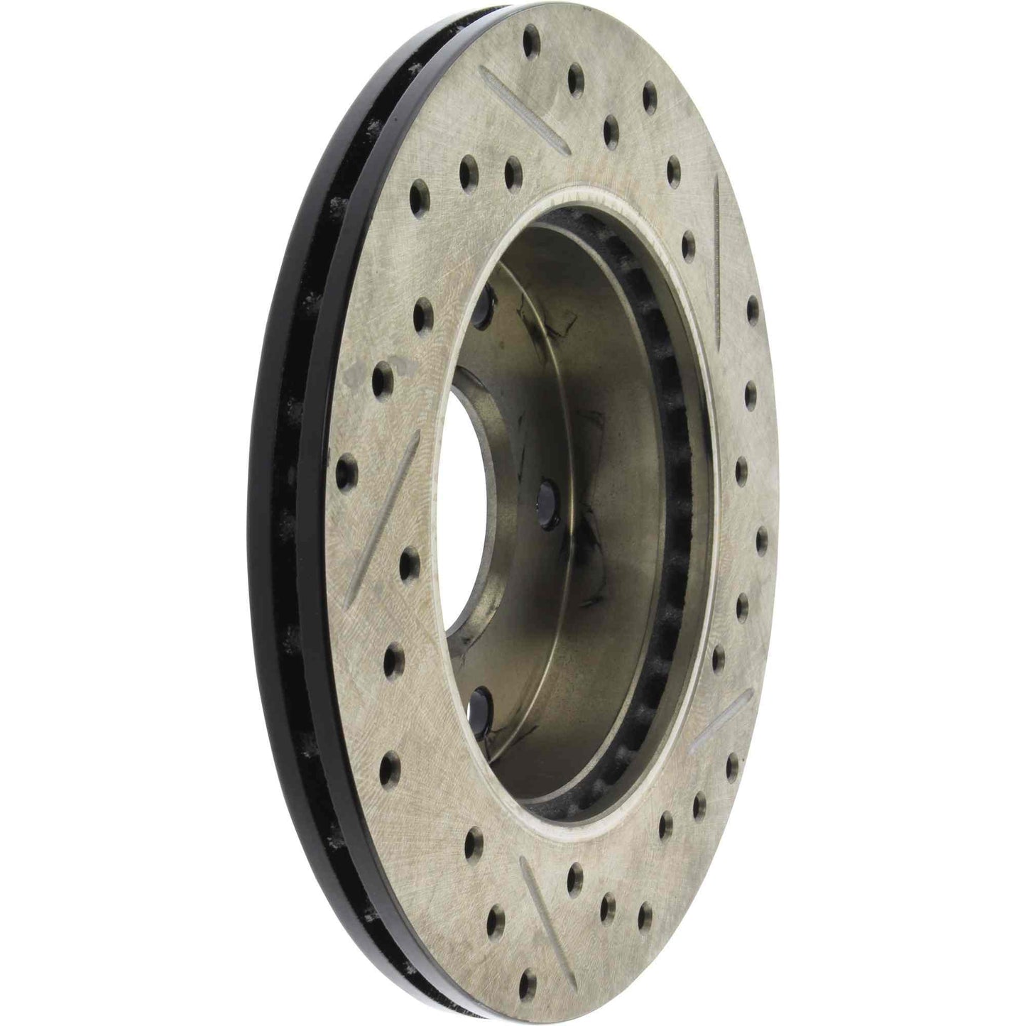 StopTech 94-96 Nissan 240SX SportStop Slotted & Drilled Front Right Rotor 127.42057R