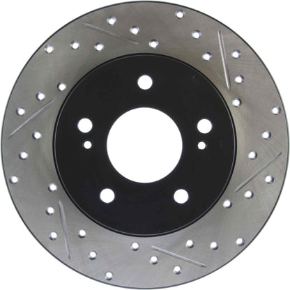 StopTech Sport Drilled/Slotted Brake Rotor; Rear Left