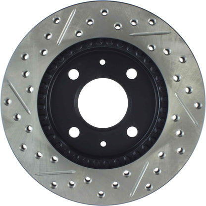 StopTech Sport Drilled/Slotted Brake Rotor; Front Left