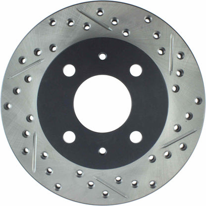 StopTech Sport Drilled/Slotted Brake Rotor; Front Left