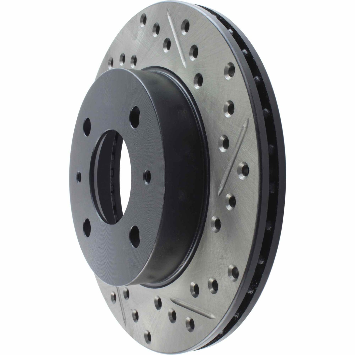 StopTech Sport Drilled/Slotted Brake Rotor; Front Left