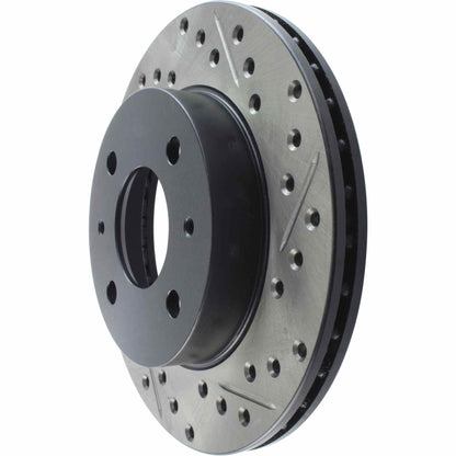 StopTech Sport Drilled/Slotted Brake Rotor; Front Left