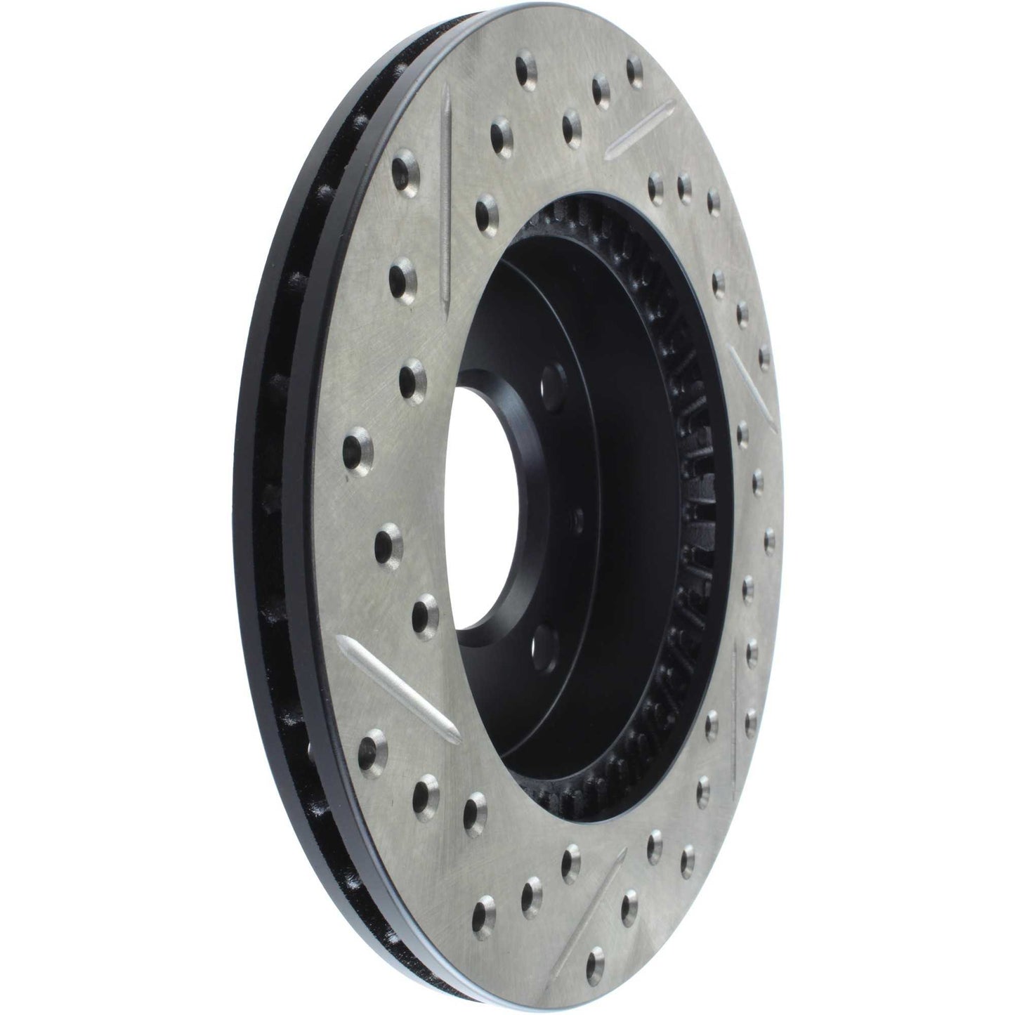 StopTech Sport Drilled/Slotted Brake Rotor; Front Left
