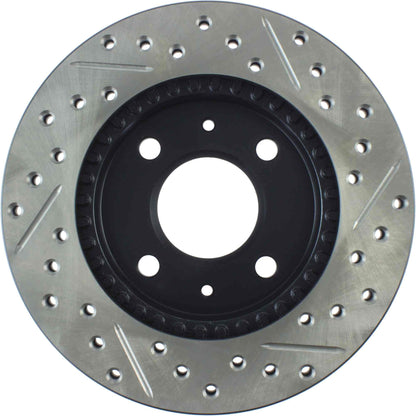 StopTech Sport Drilled/Slotted Brake Rotor; Front Right