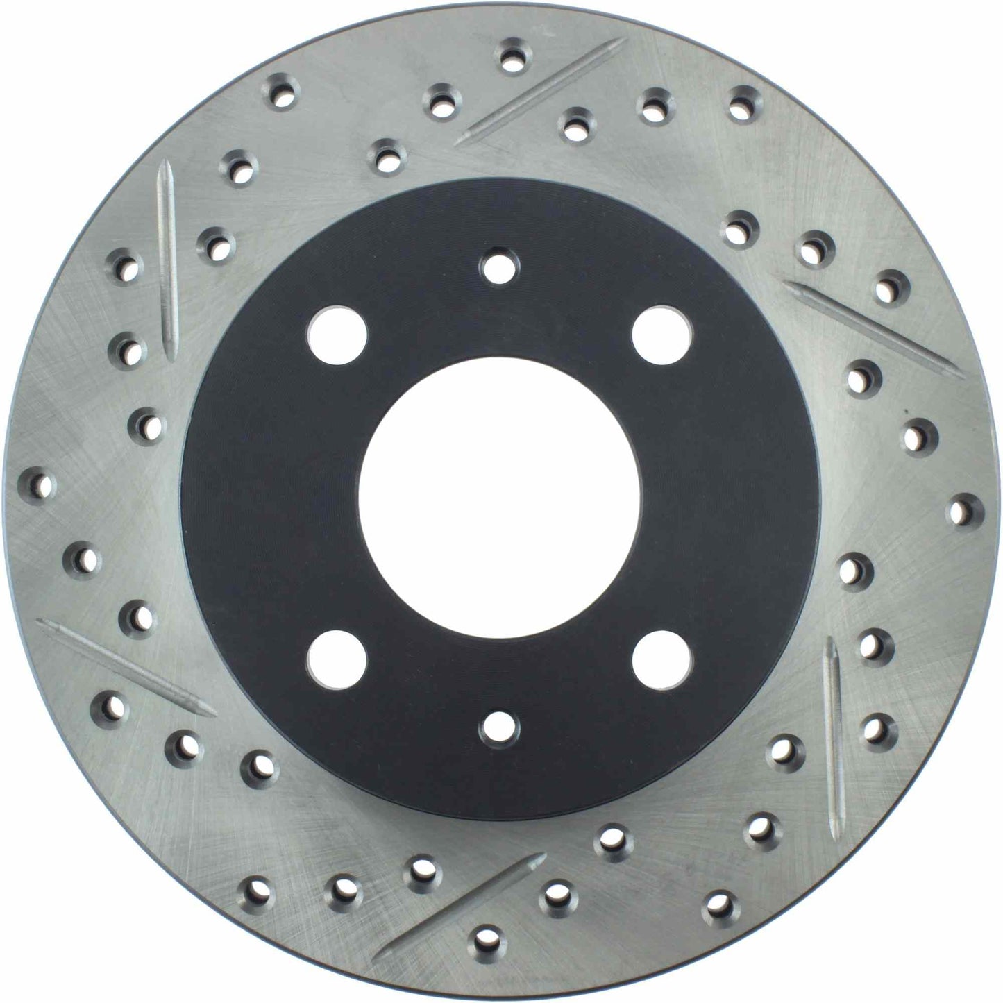 StopTech Sport Drilled/Slotted Brake Rotor; Front Right