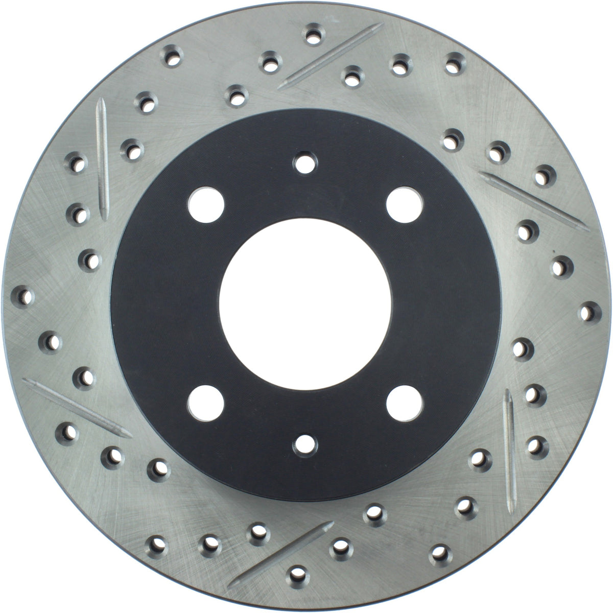 StopTech Sport Drilled/Slotted Brake Rotor; Front Right