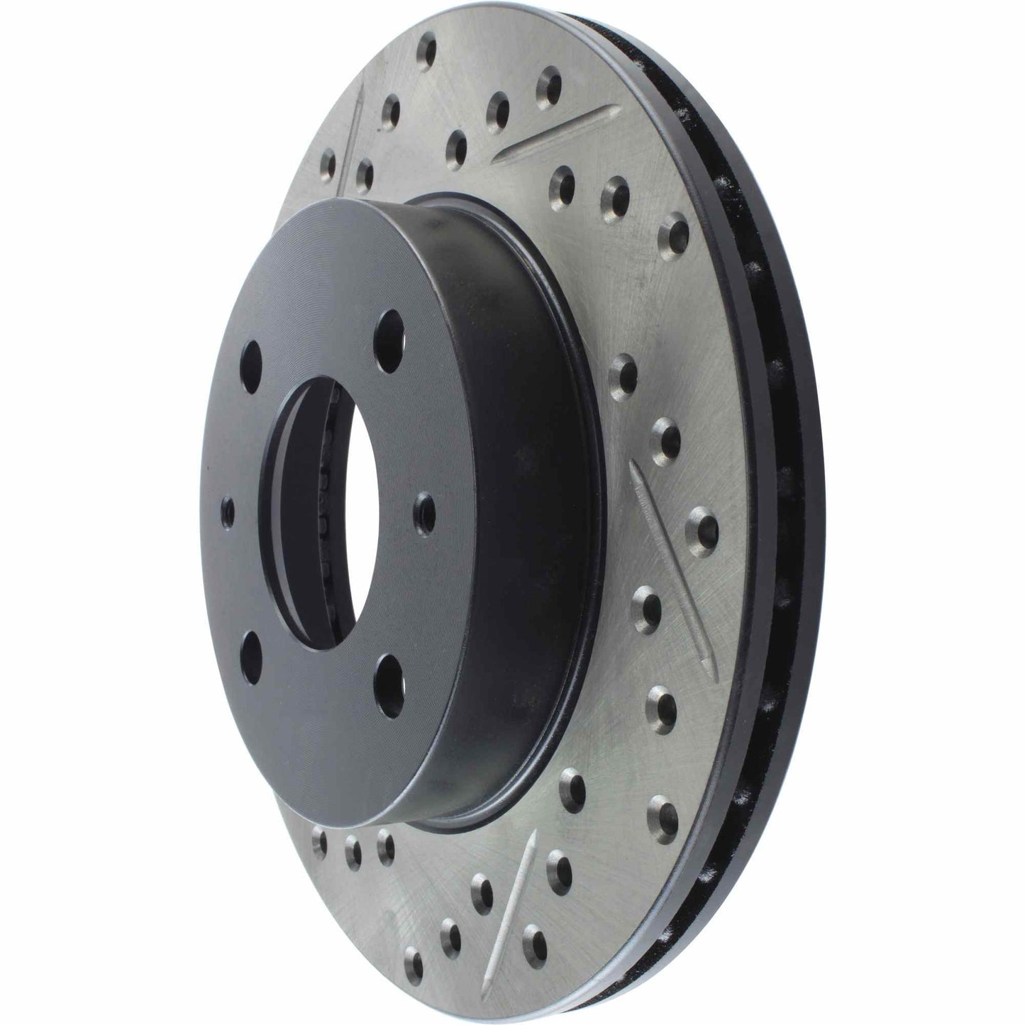 StopTech Sport Drilled/Slotted Brake Rotor; Front Right