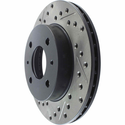 StopTech Sport Drilled/Slotted Brake Rotor; Front Right