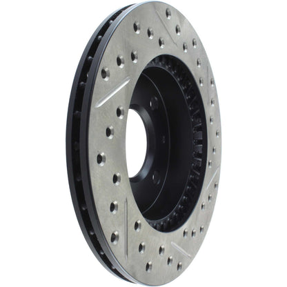 StopTech Sport Drilled/Slotted Brake Rotor; Front Right