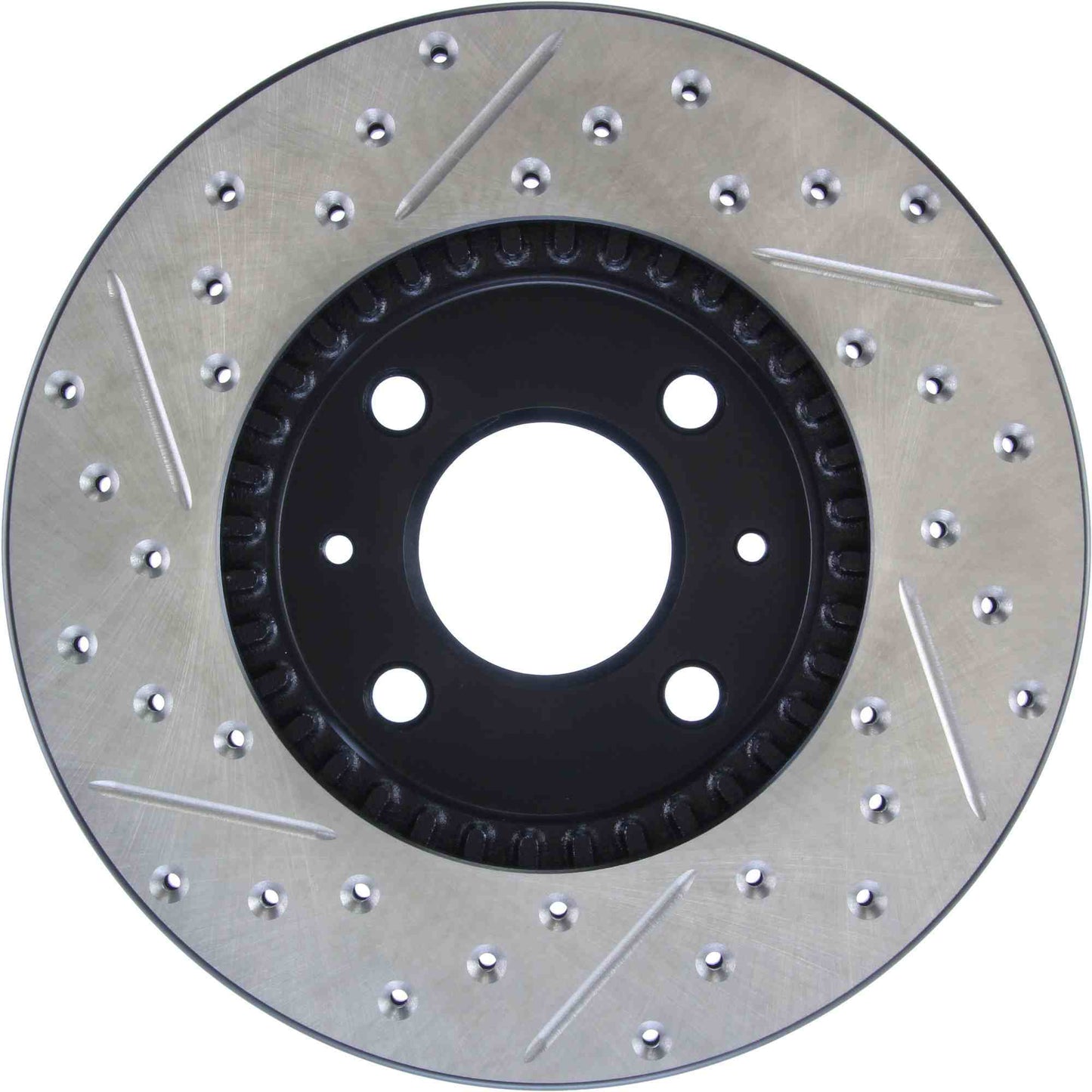 StopTech Sport Drilled/Slotted Brake Rotor; Front Left