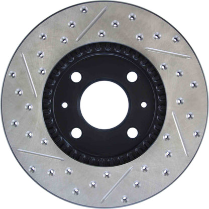 StopTech Sport Drilled/Slotted Brake Rotor; Front Left