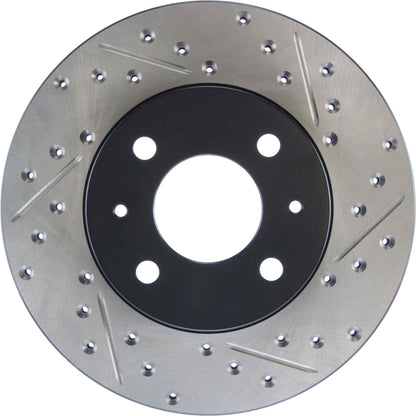 StopTech Sport Drilled/Slotted Brake Rotor; Front Left