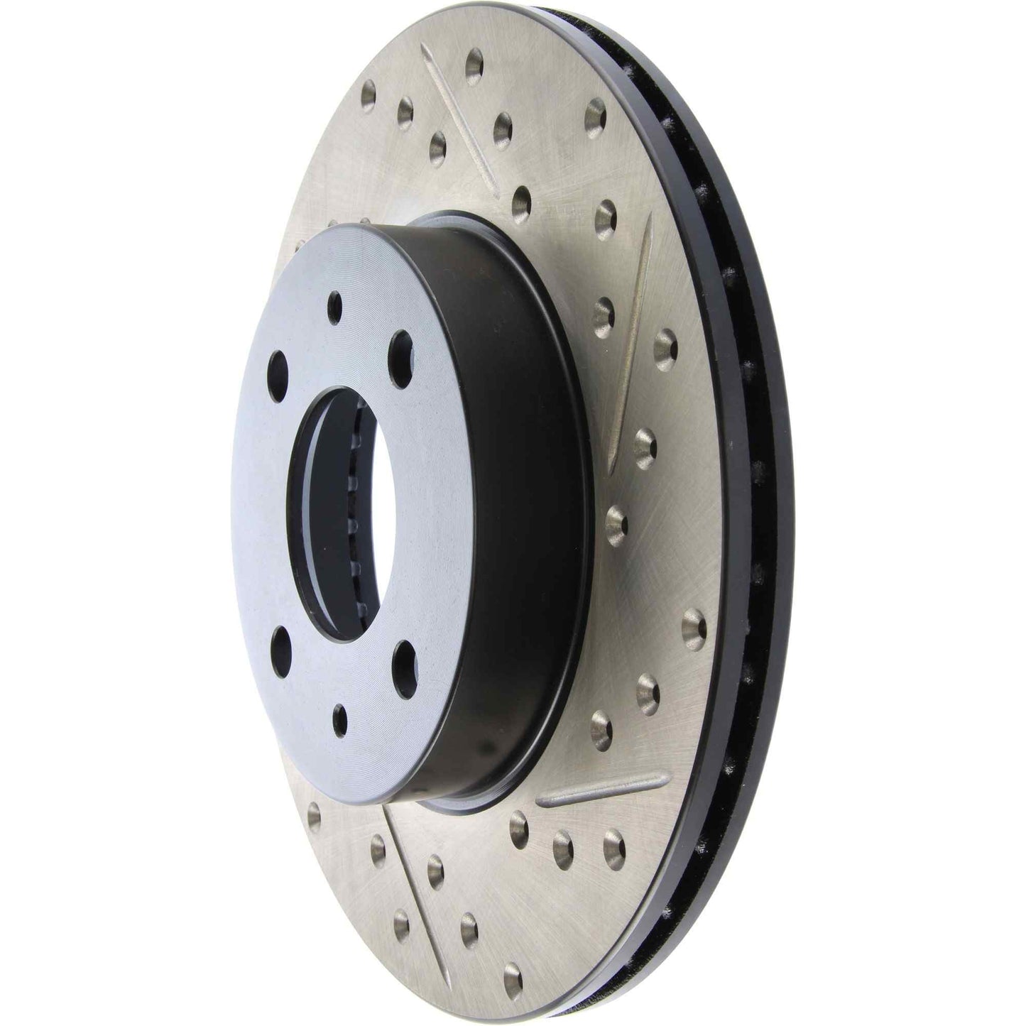 StopTech Sport Drilled/Slotted Brake Rotor; Front Left
