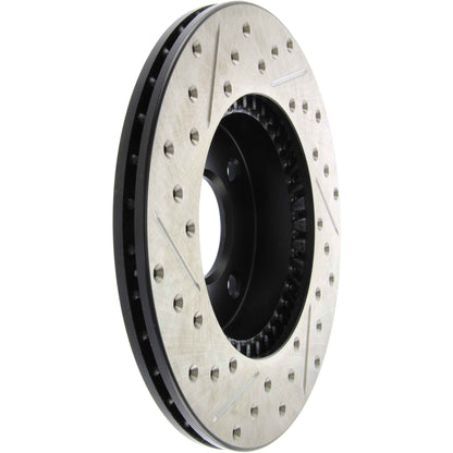 StopTech Sport Drilled/Slotted Brake Rotor; Front Left