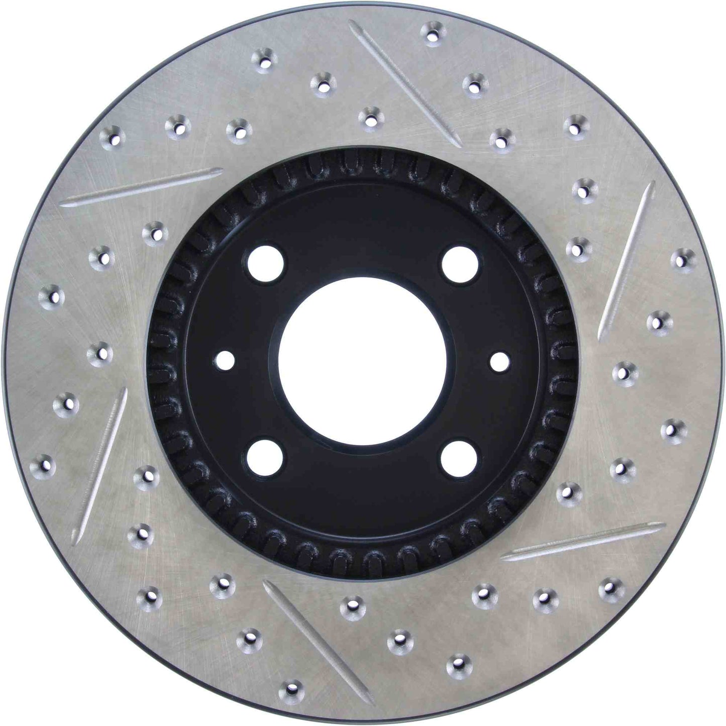 StopTech Sport Drilled/Slotted Brake Rotor; Front Right