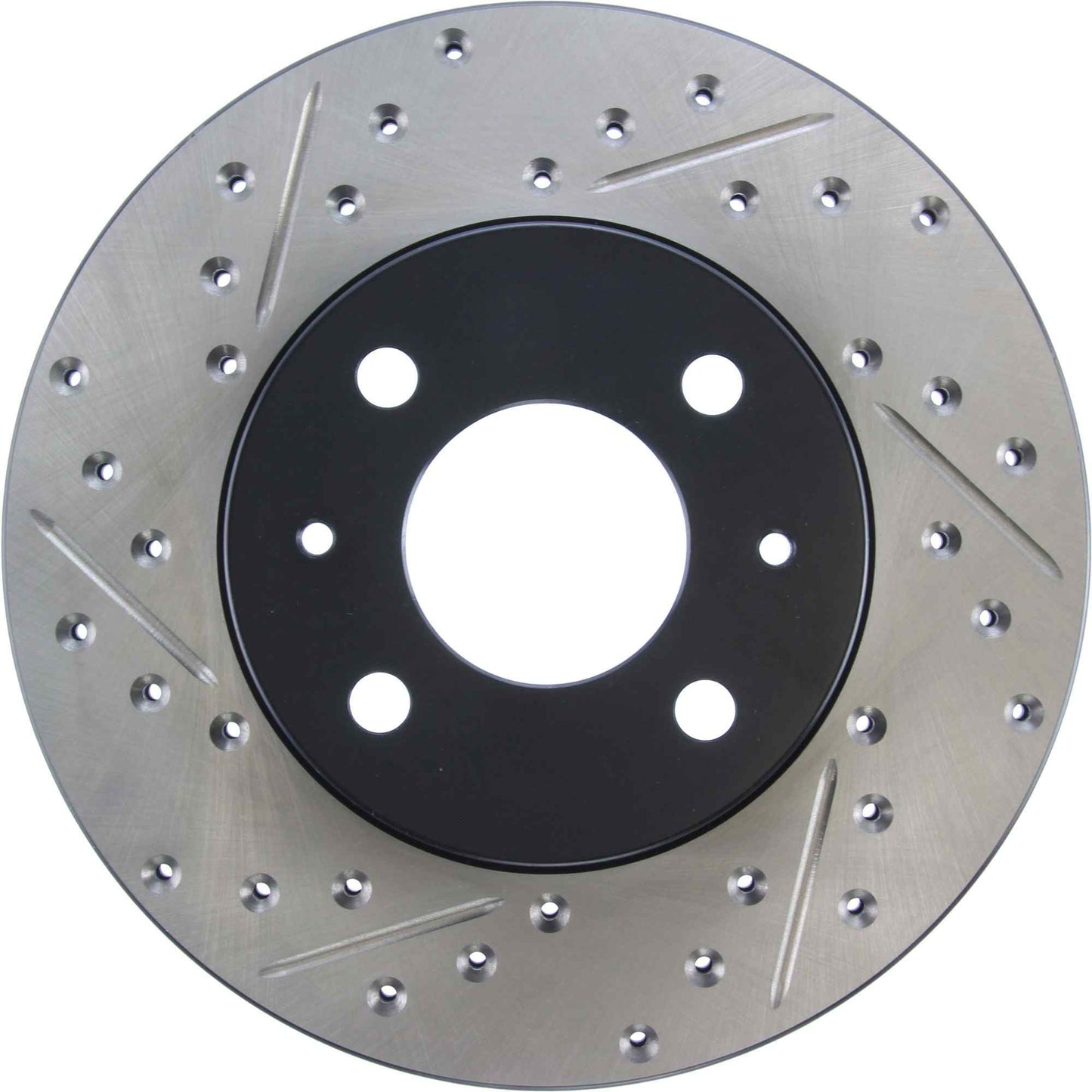 StopTech Sport Drilled/Slotted Brake Rotor; Front Right