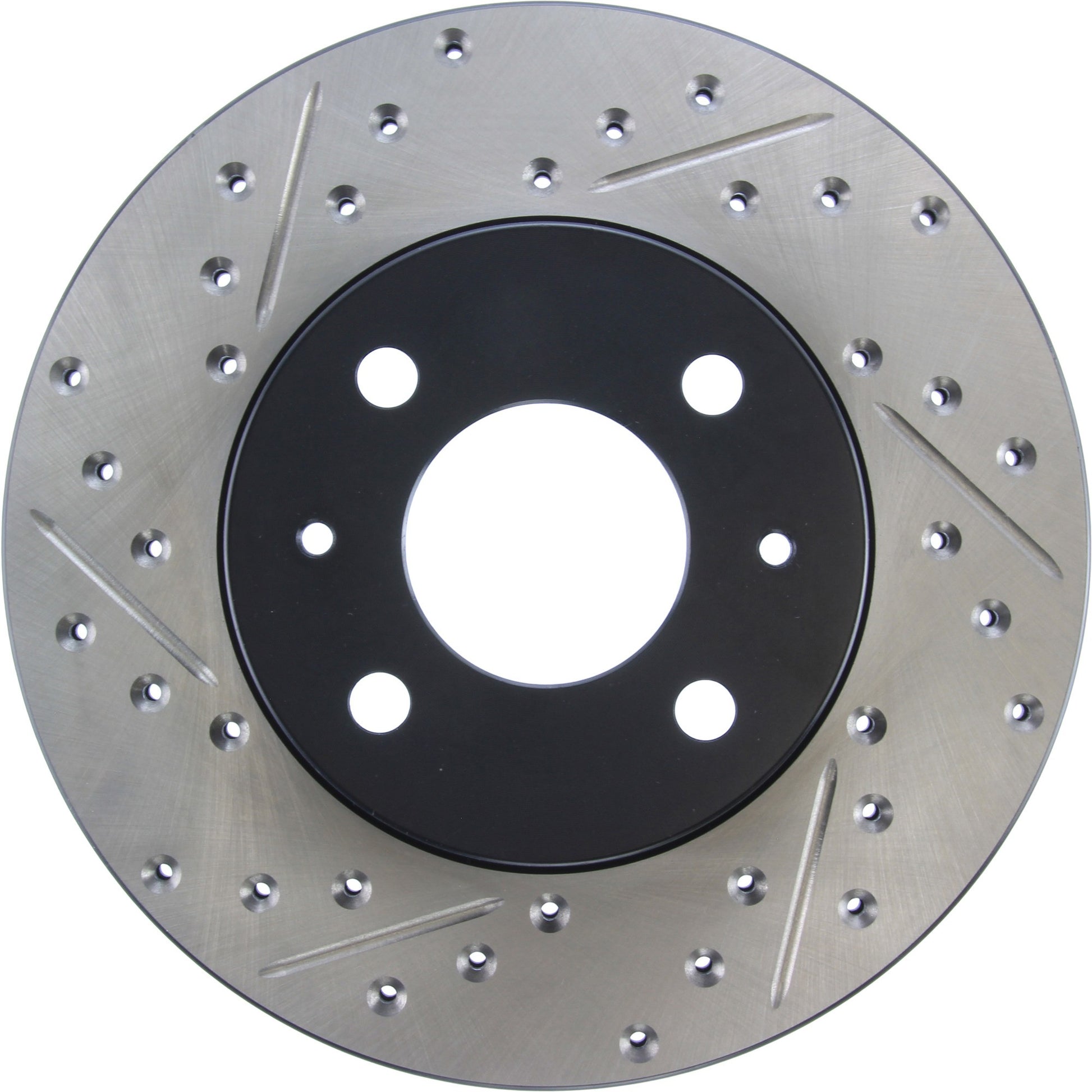 StopTech Sport Drilled/Slotted Brake Rotor; Front Right