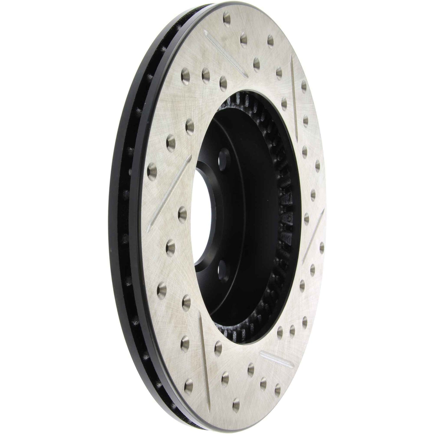 StopTech Sport Drilled/Slotted Brake Rotor; Front Right
