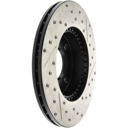 StopTech Sport Drilled/Slotted Brake Rotor; Front Right