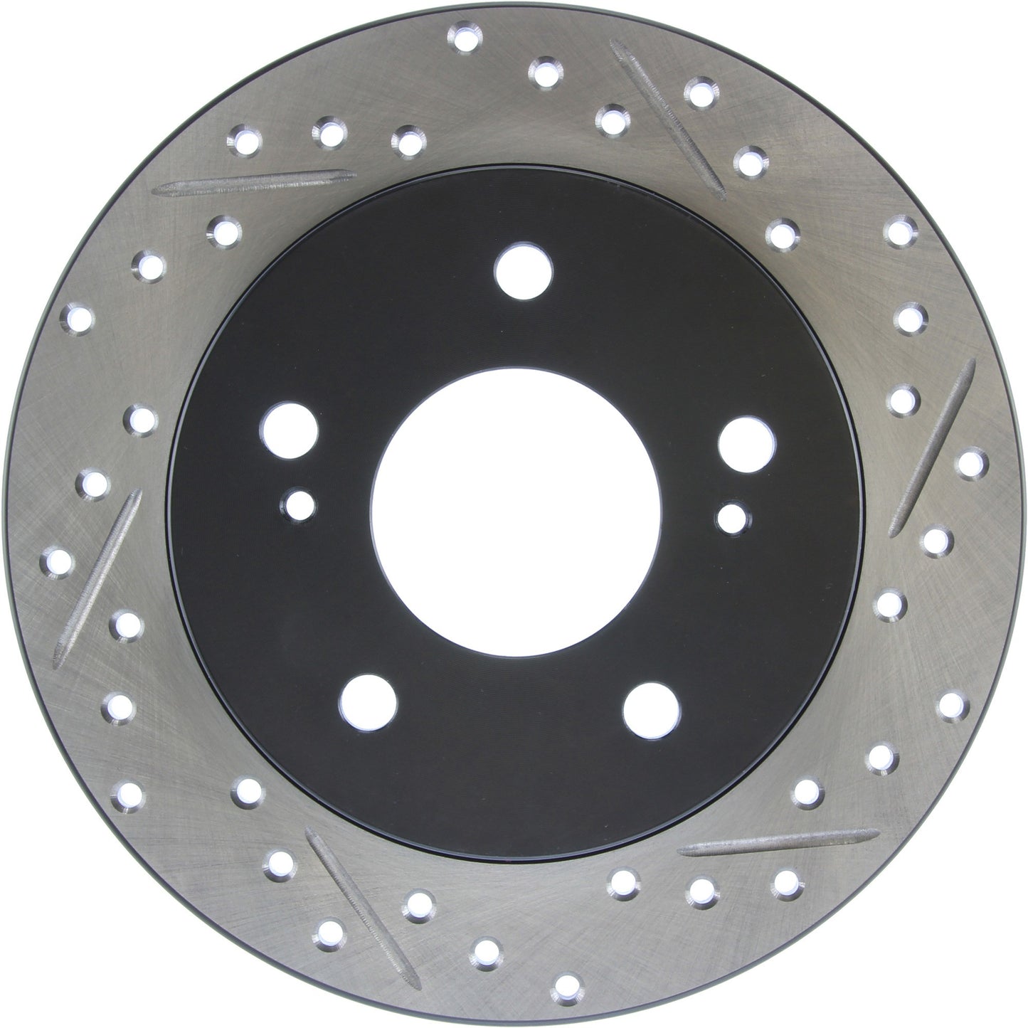 StopTech Sport Drilled/Slotted Brake Rotor; Rear Left