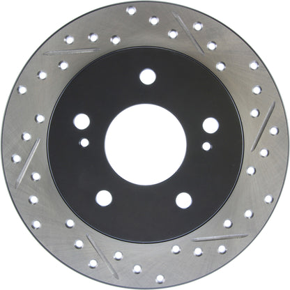 StopTech Sport Drilled/Slotted Brake Rotor; Rear Left